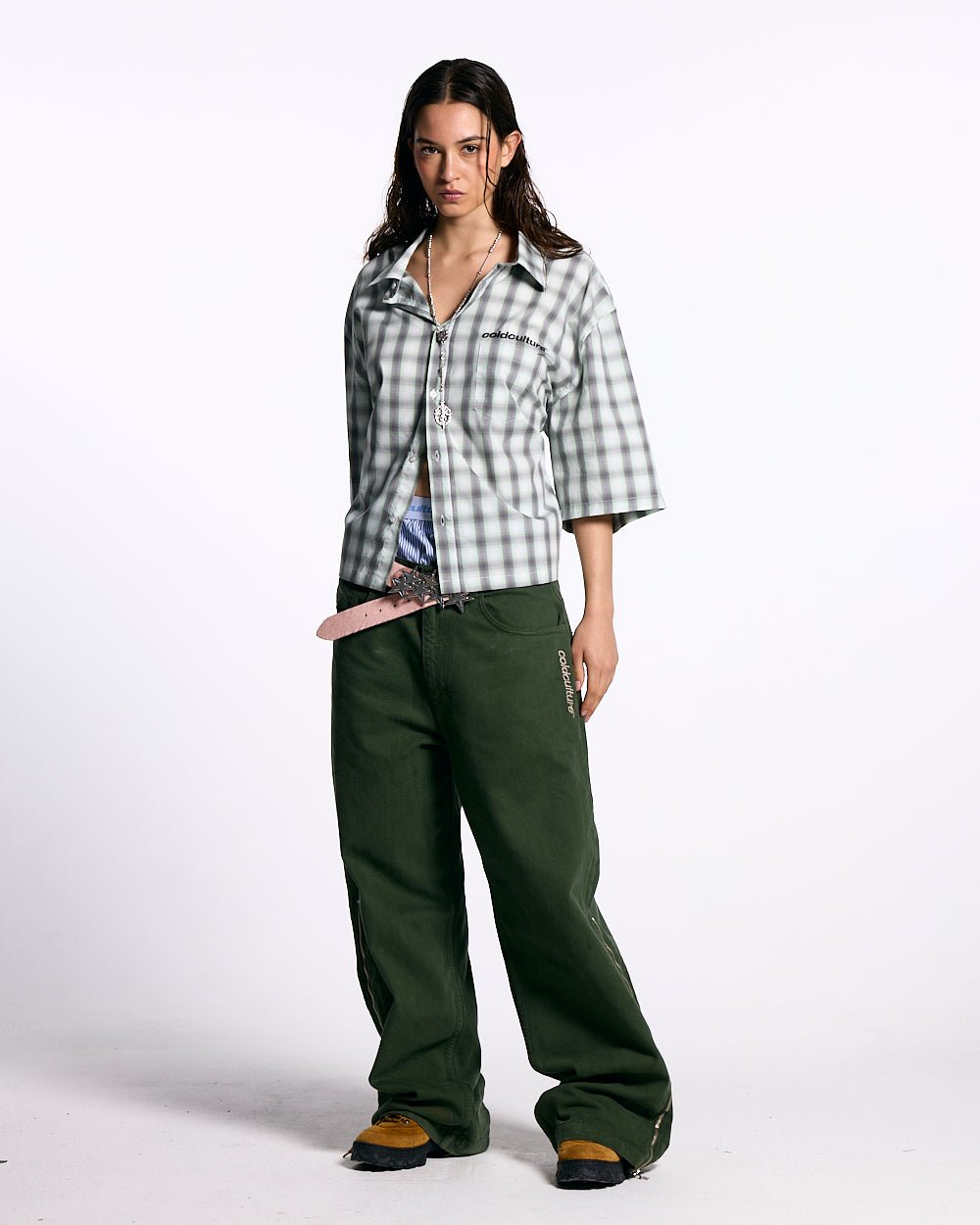 ONE POCKET SHIRT BLURRED GREEN - COLD CULTURE
