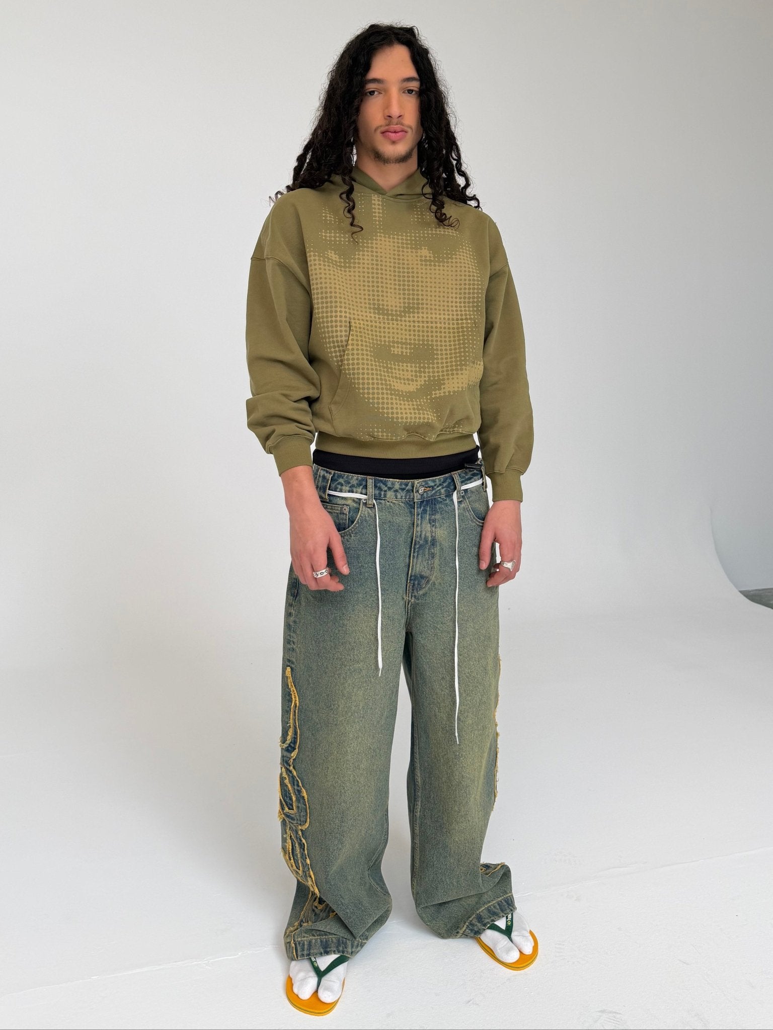 OOPS! HOODIE DARK GREEN - Cold Culture