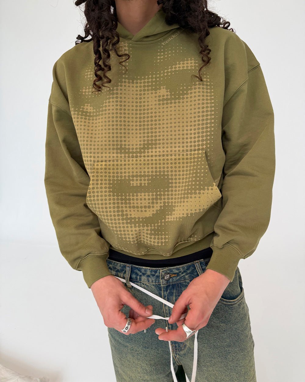 OOPS! HOODIE DARK GREEN - Cold Culture