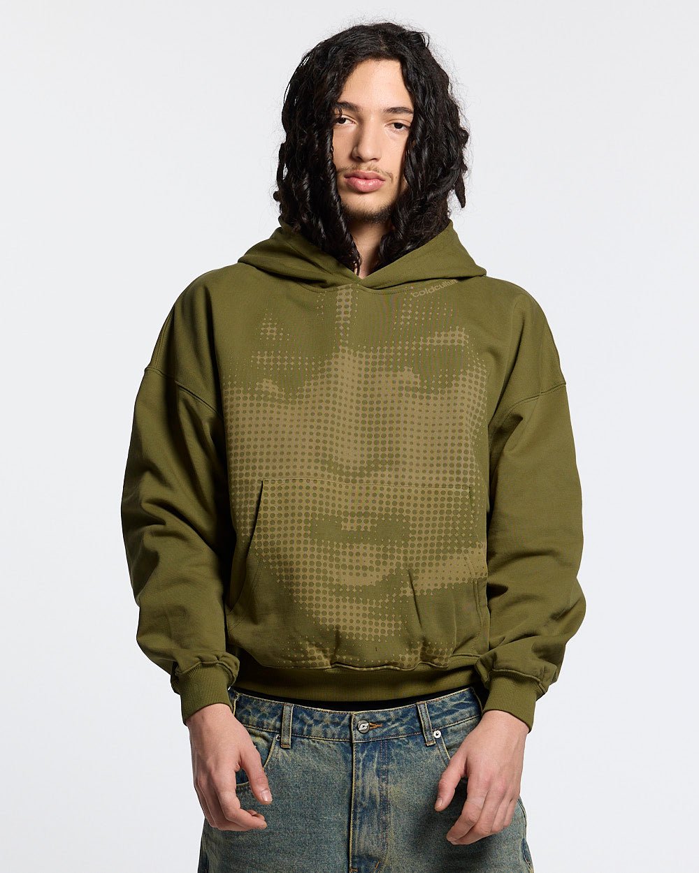 OOPS! HOODIE DARK GREEN - Cold Culture