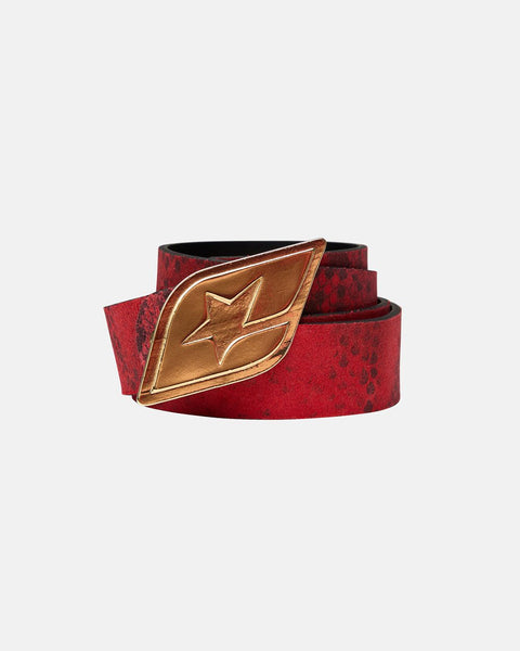 ORIGINAL LEATHER BELT RED SNAKE display picture 1