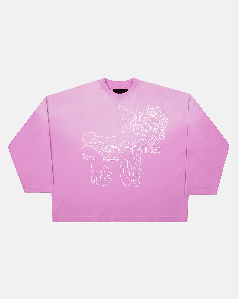 OUT OF THE OFFICE LONGSLEEVE PINK - Cold Culture