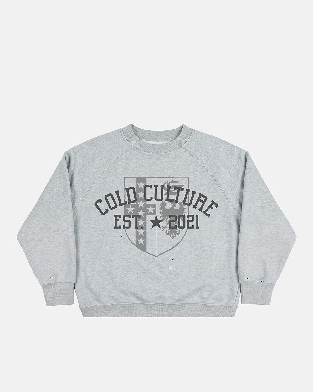 OUTLAW CREWNECK HEATHER GREY - Cold Culture