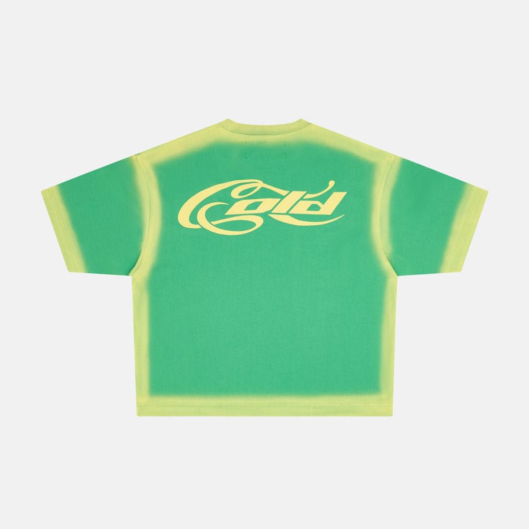 PANELS TEE GREEN AND YELLOW - Cold Culture