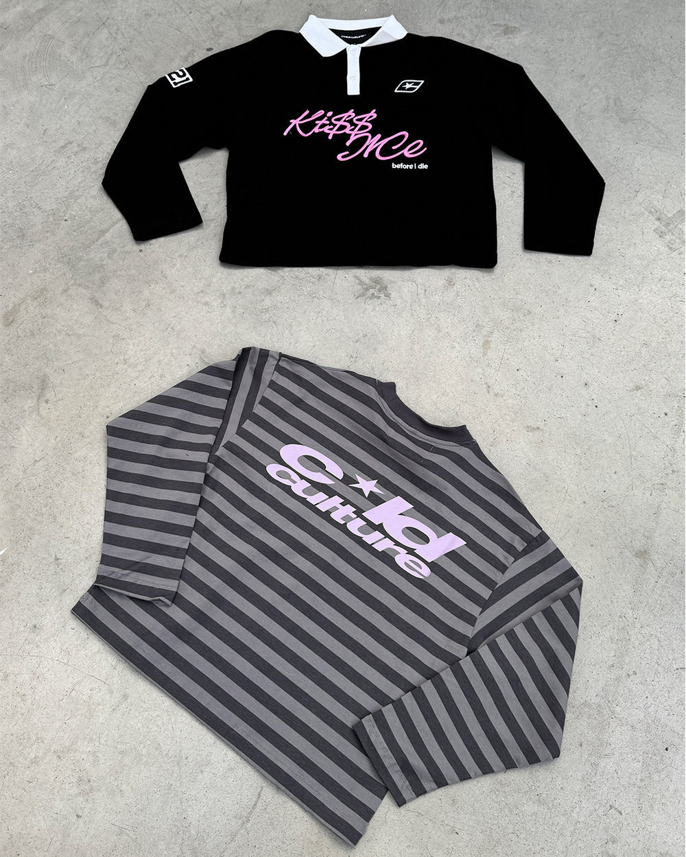 PARDON ME LONGSLEEVE BLACK & GREY - Cold Culture