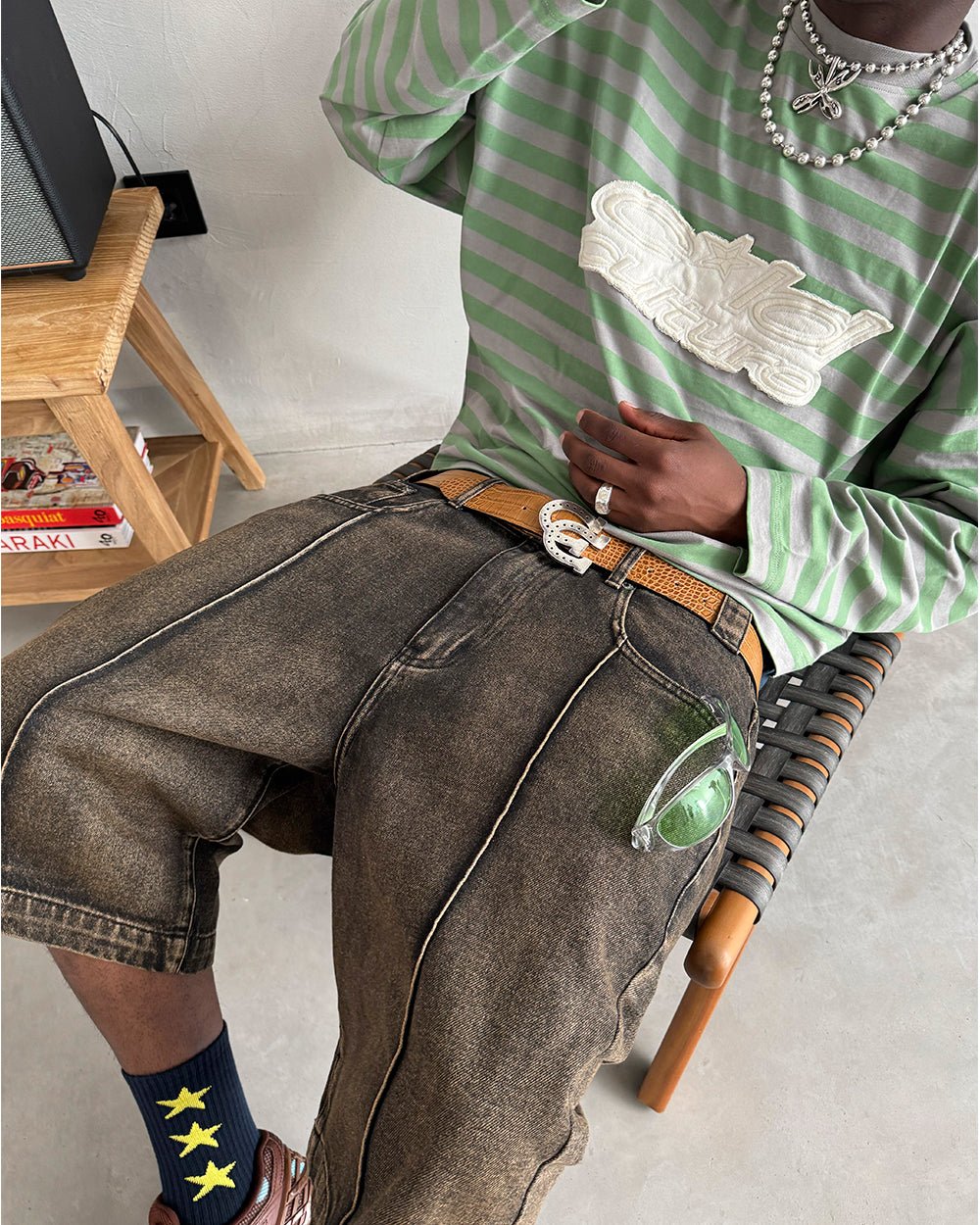 PARDON ME LONGSLEEVE GREEN & GREY - COLD CULTURE