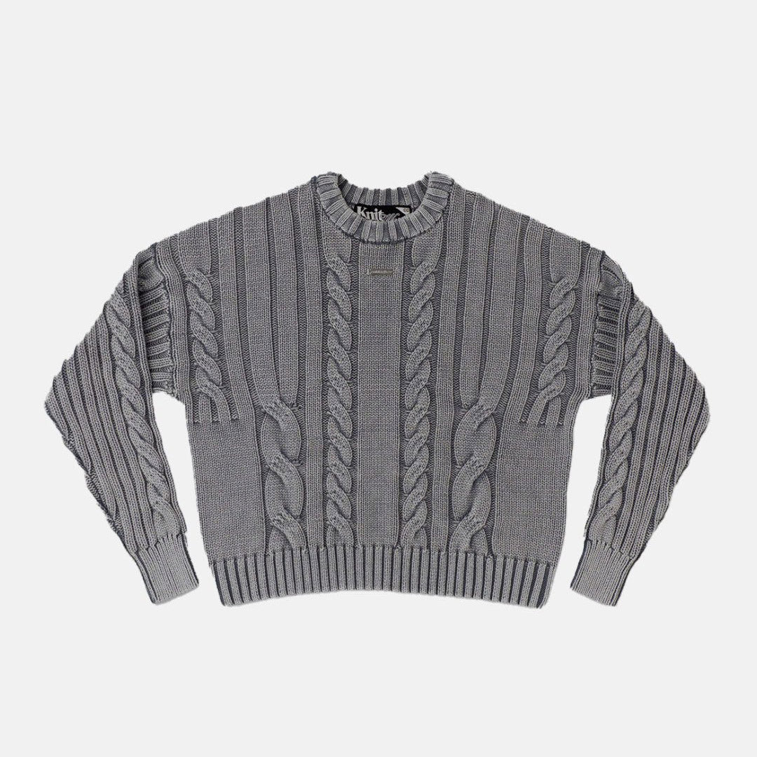 PATTERNED KNIT DUST GREY - Cold Culture