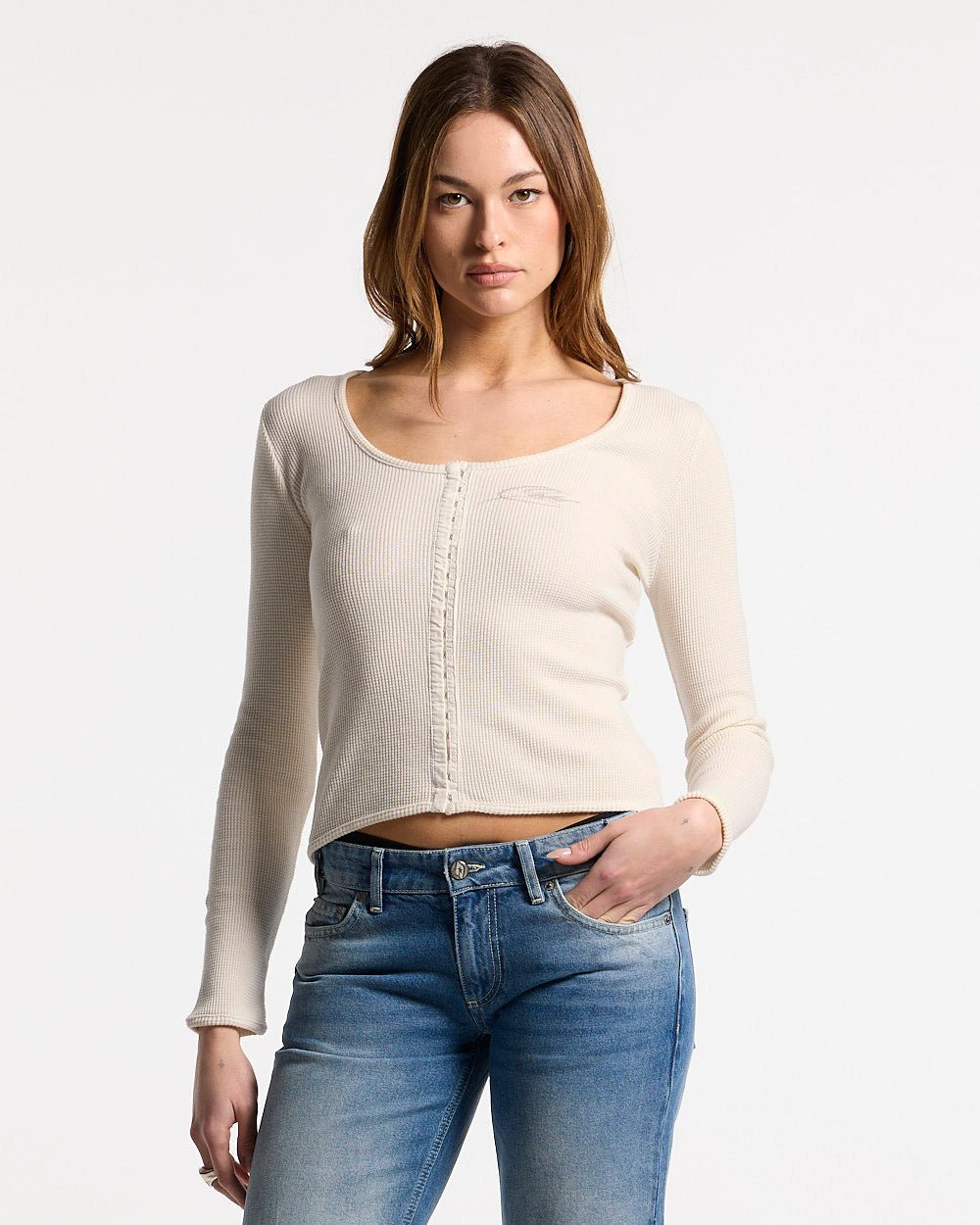 PERFECT LONGSLEEVE TOP OFF WHITE - Cold Culture