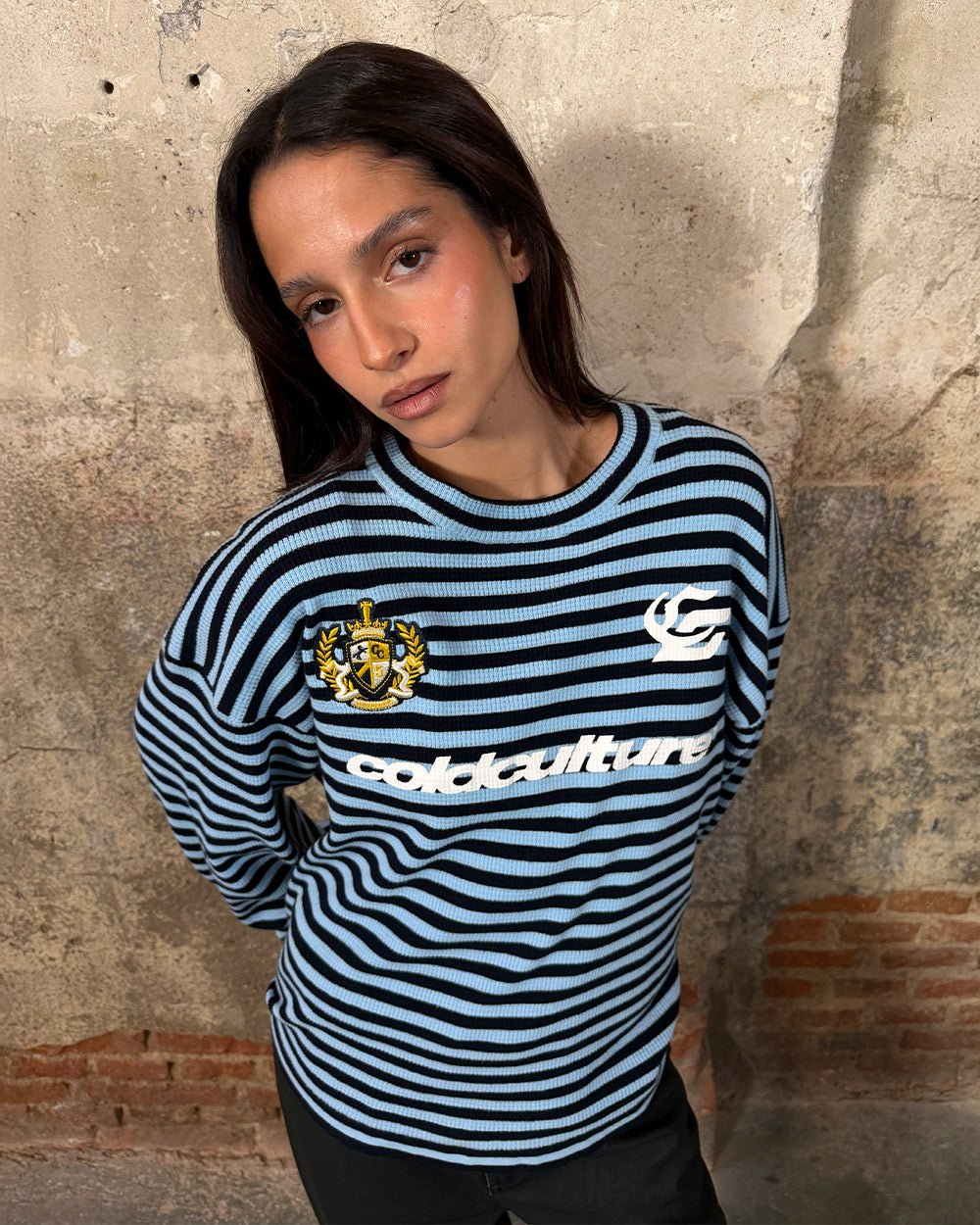 PHARREL LONGSLEEVE DARK & LIGHT BLUE - Cold Culture