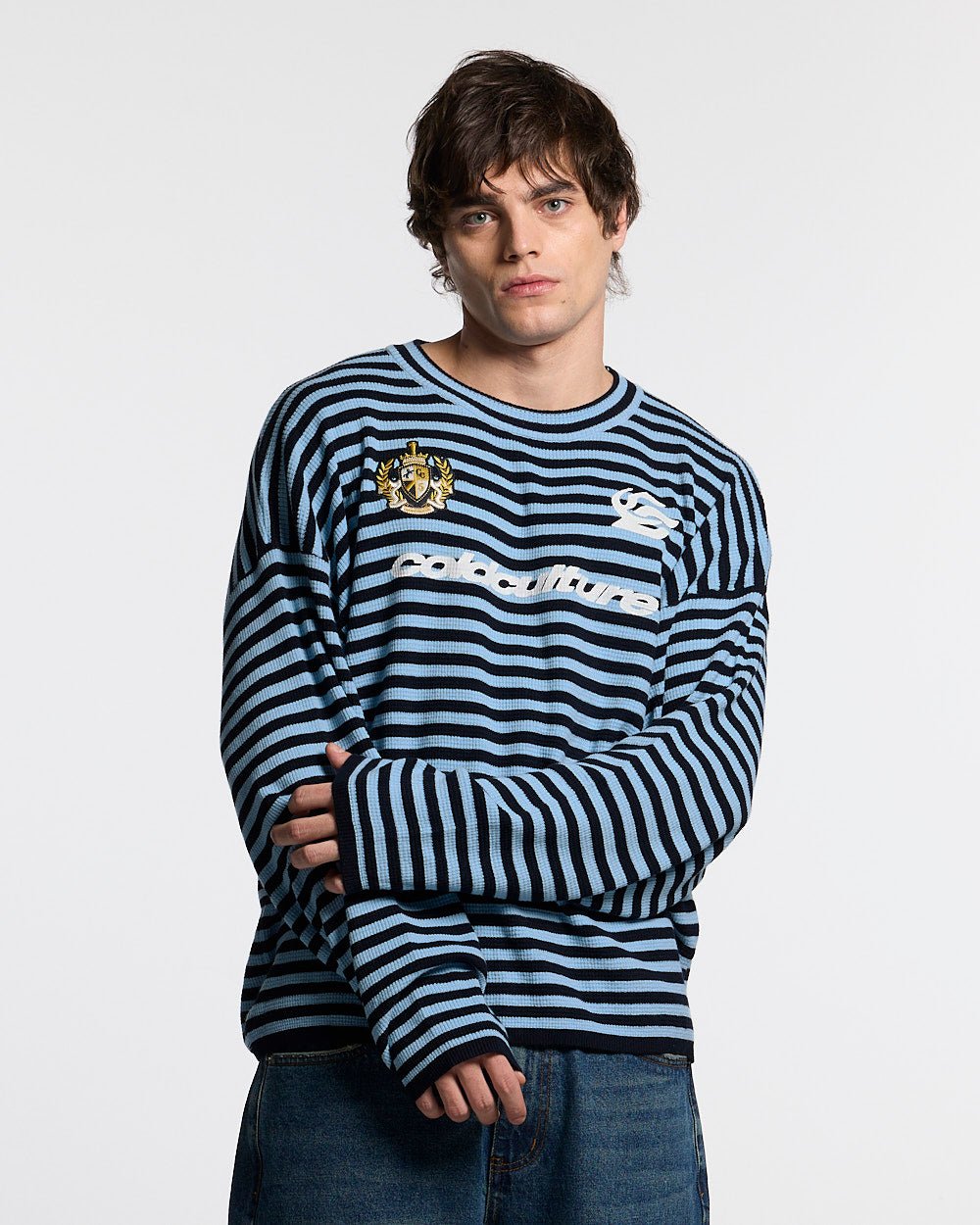 PHARREL LONGSLEEVE DARK & LIGHT BLUE - Cold Culture