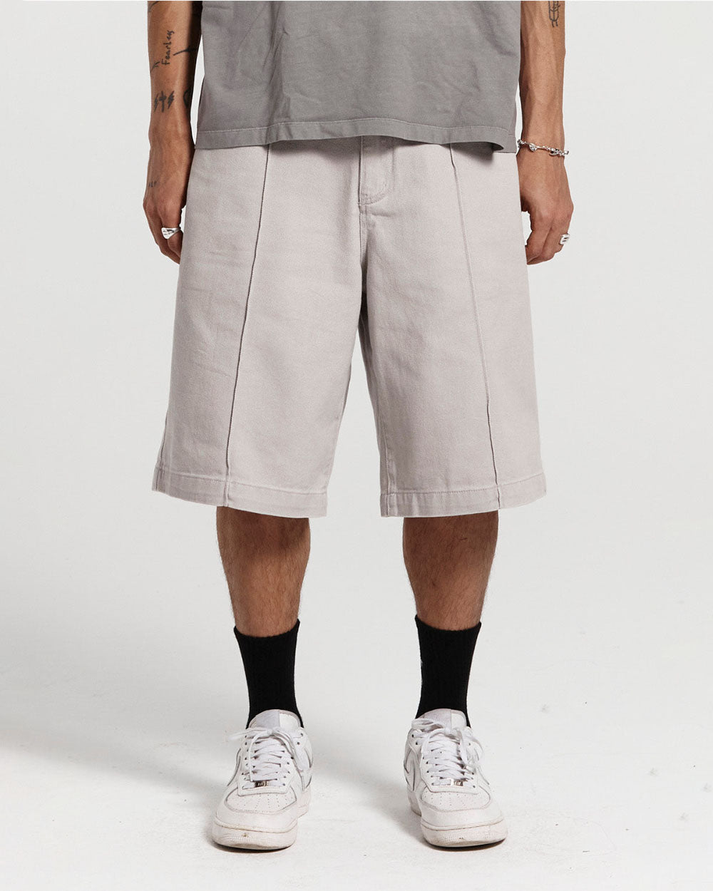 PINTUCK V2 SHORTS FADED GREY TWILL - COLD CULTURE