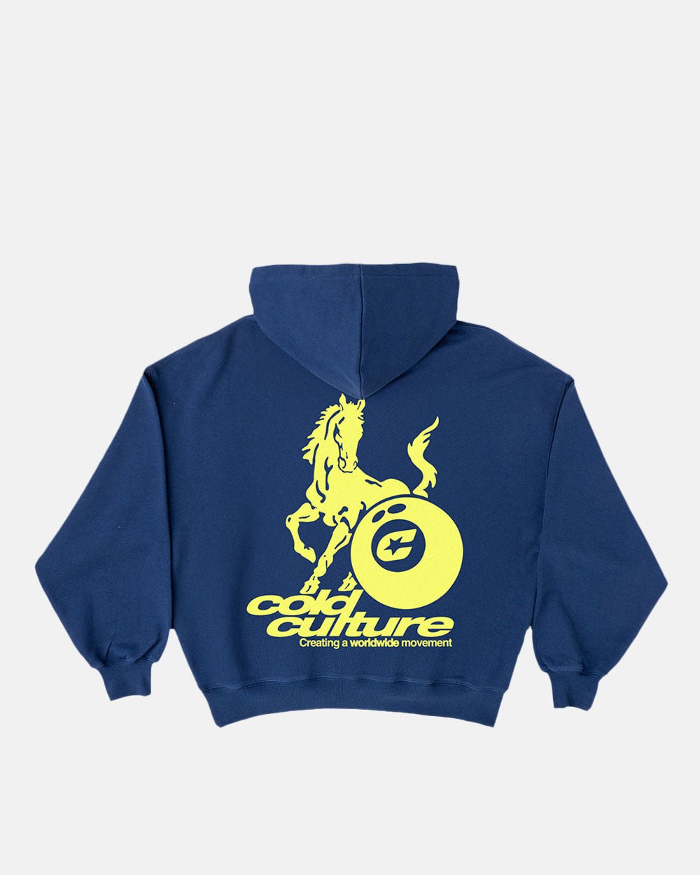 PLAYING HORSE HOODIE NAUTICAL BLUE - COLD CULTURE