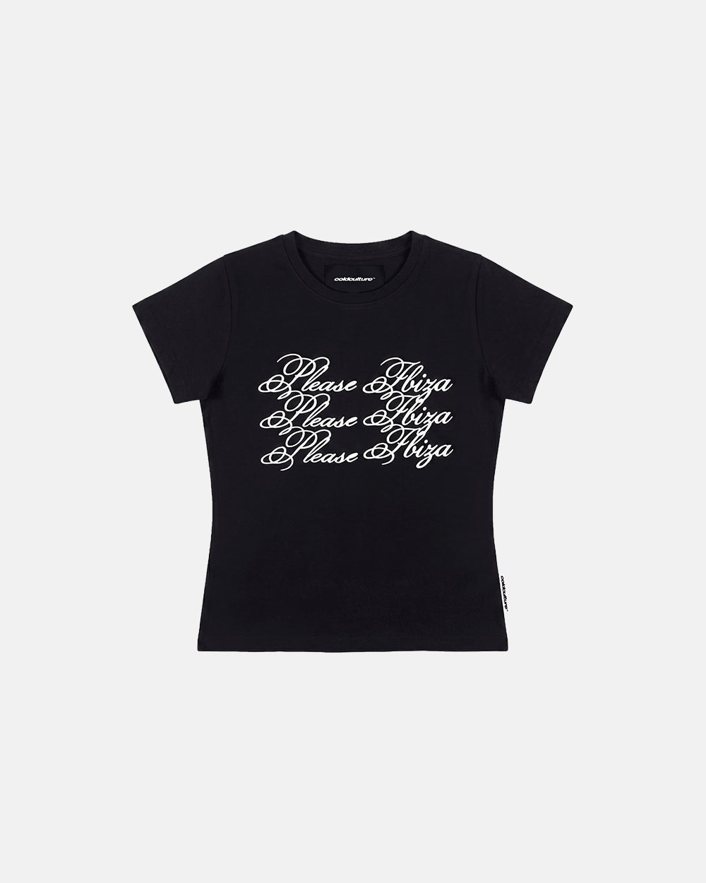 PLEASE IBIZA BABY TEE BLACK - Cold Culture