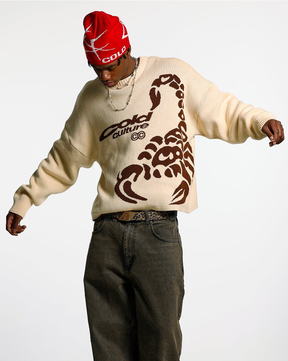 POISON KNIT CREAM AND BROWN - COLD CULTURE