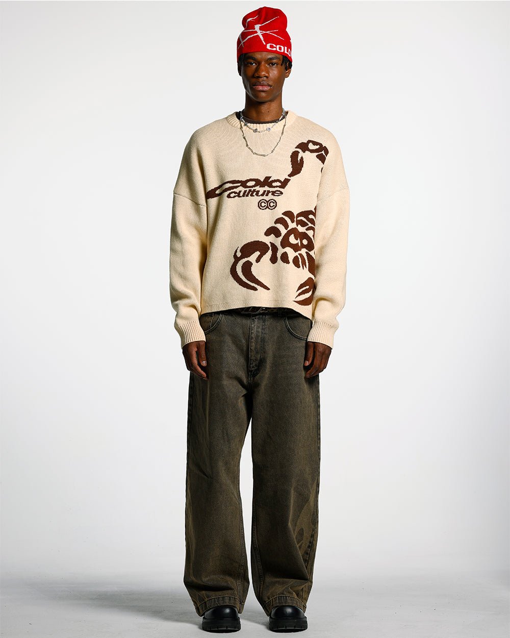 POISON KNIT CREAM AND BROWN - COLD CULTURE