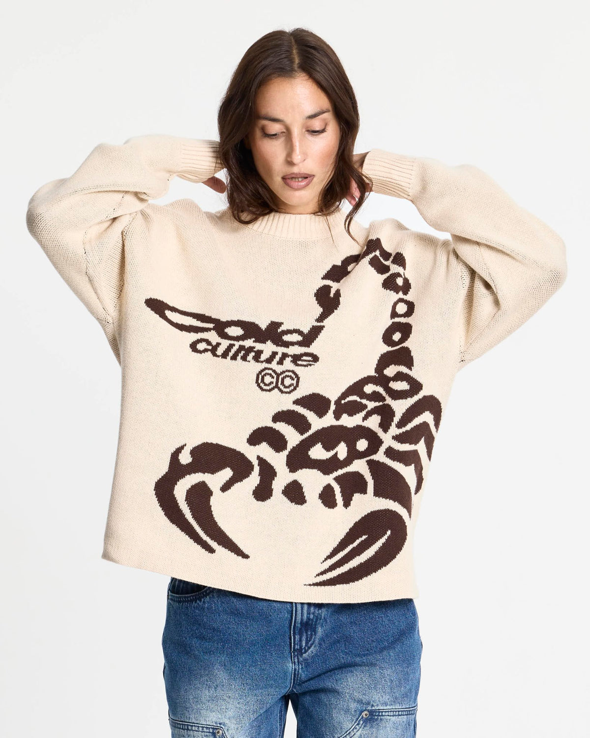 POISON KNIT CREAM AND BROWN - Cold Culture