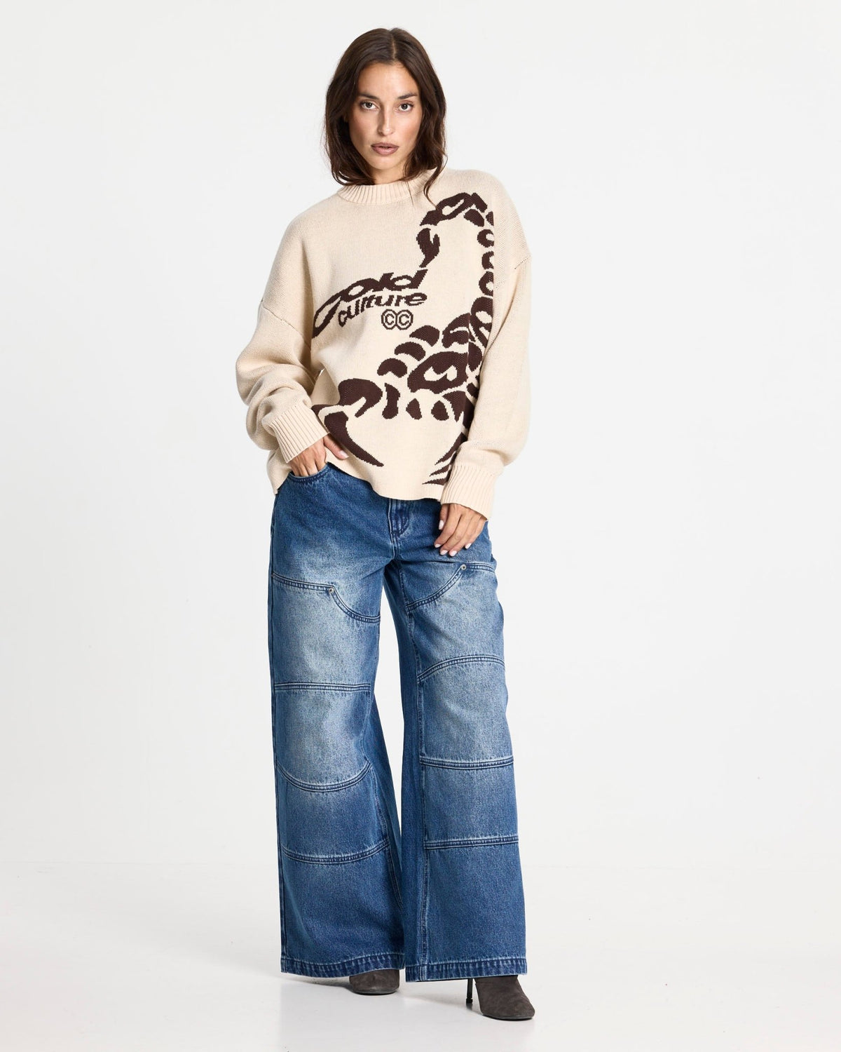 POISON KNIT CREAM AND BROWN - Cold Culture