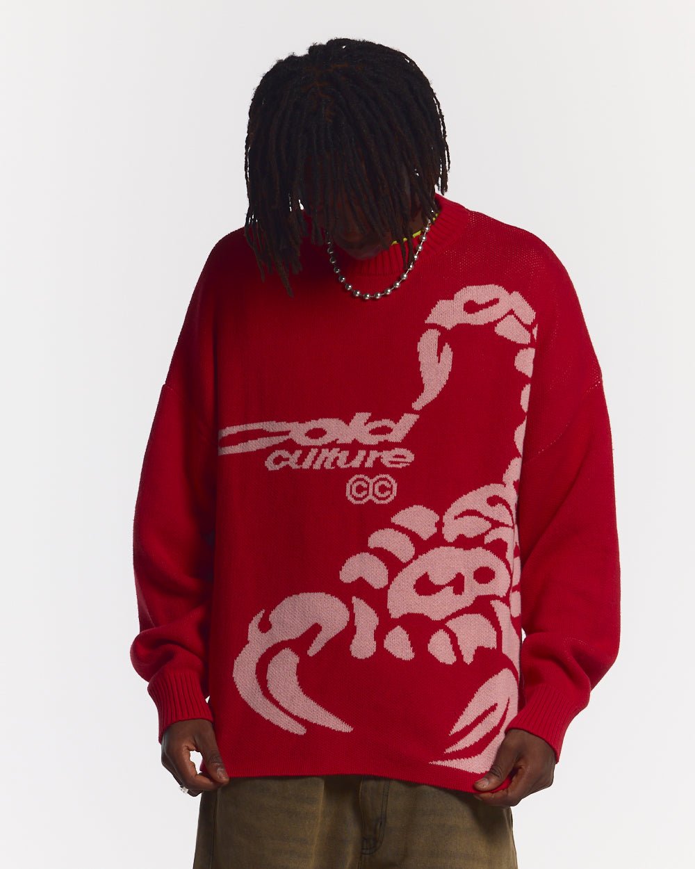 POISON KNIT RED AND SALMON - COLD CULTURE