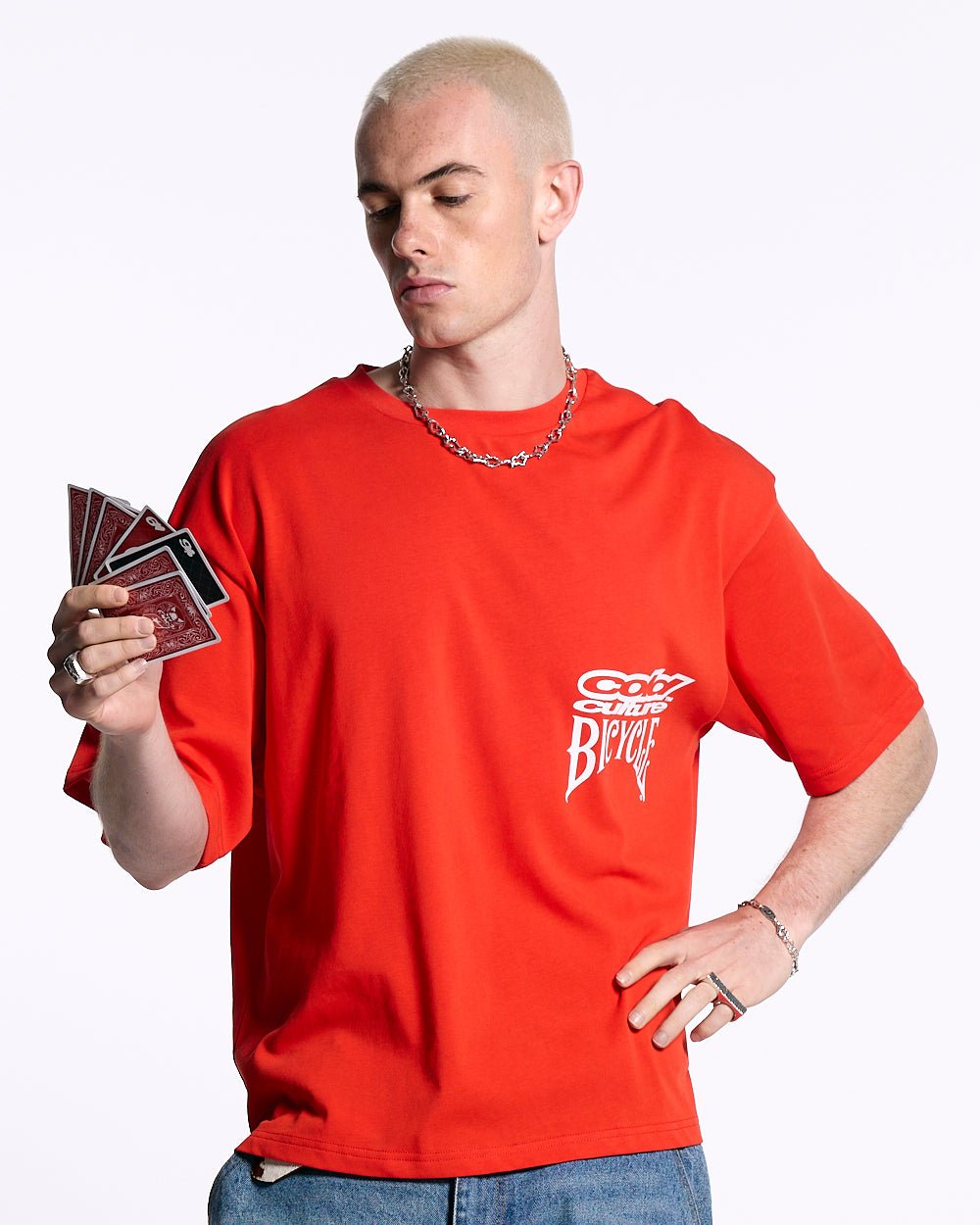 POKER BICYCLE TEE FIERY RED - COLD CULTURE