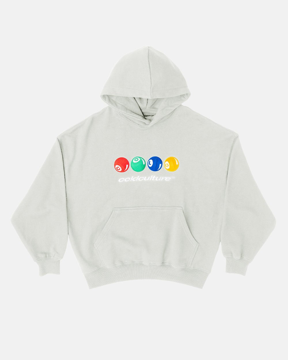 POOL COLORS HOODIE LIGHT GREY - COLD CULTURE