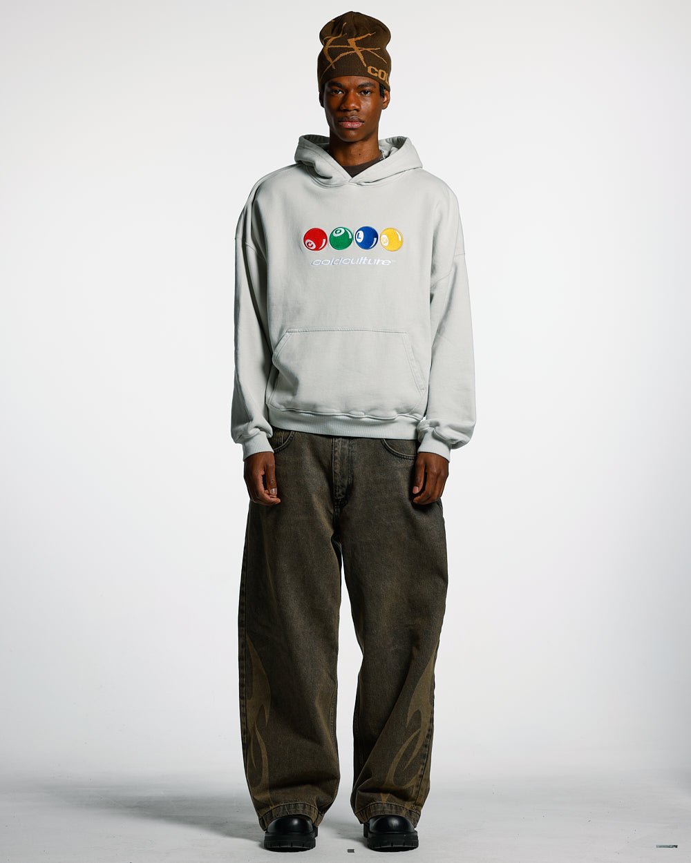 POOL COLORS HOODIE LIGHT GREY - COLD CULTURE