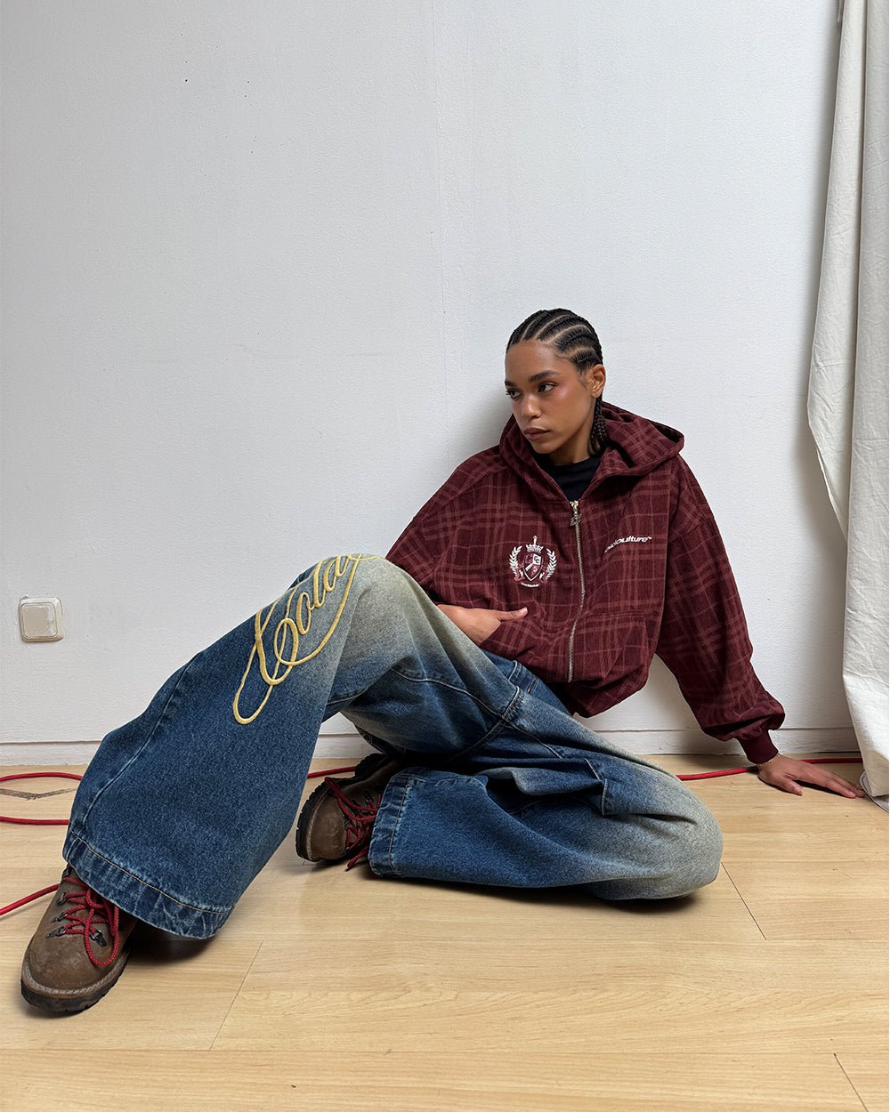 POSH ZIP HOODIE BURGUNDY - Cold Culture