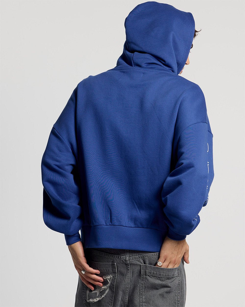 PRESTIGE ZIP HOODIE BLUE & WHITE - Cold Culture