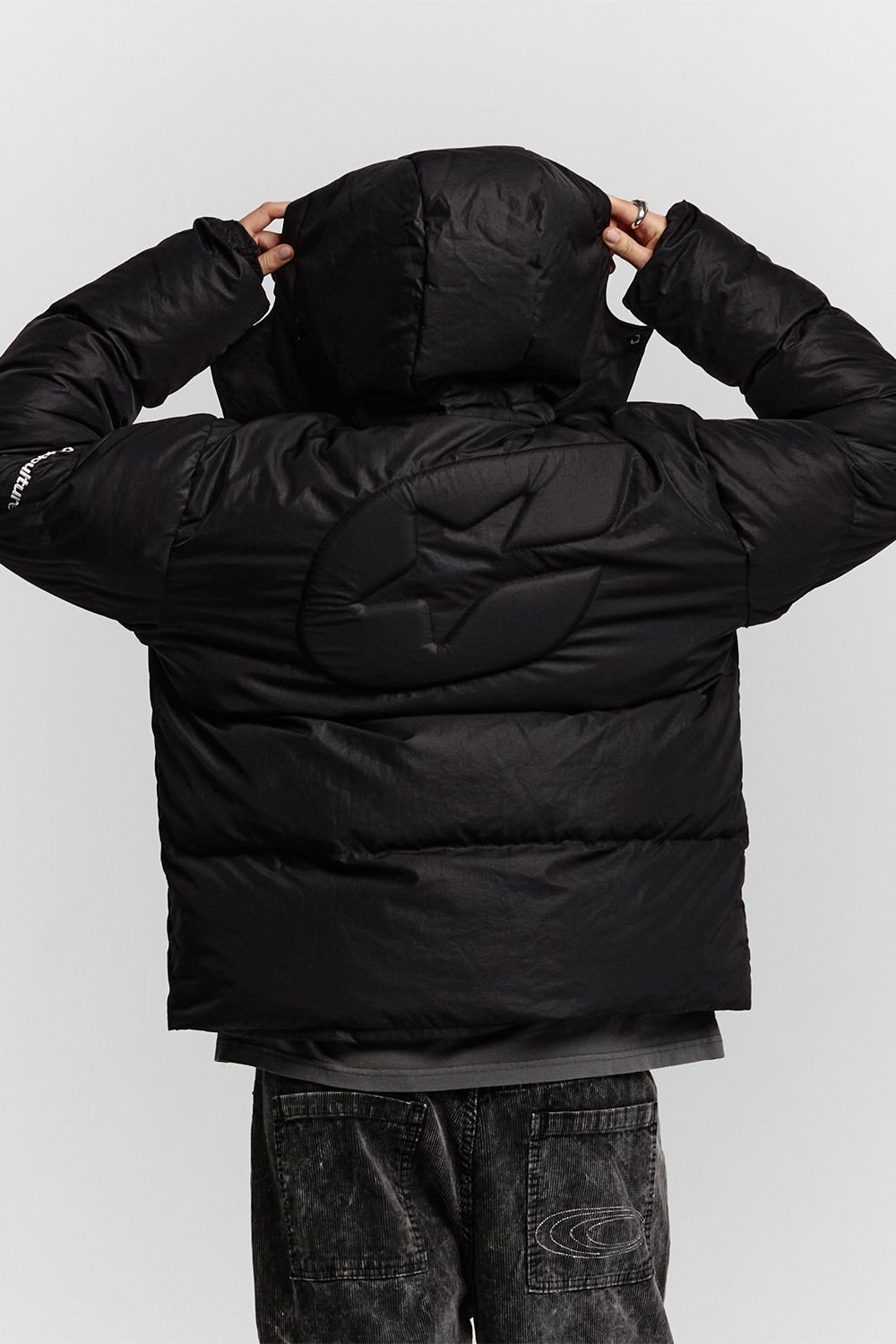 PUFFER JACKET RIPSTOP BLACK - COLD CULTURE