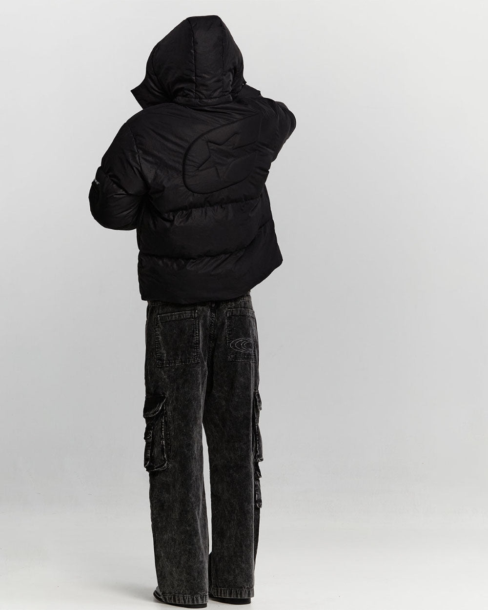 PUFFER JACKET RIPSTOP BLACK - COLD CULTURE