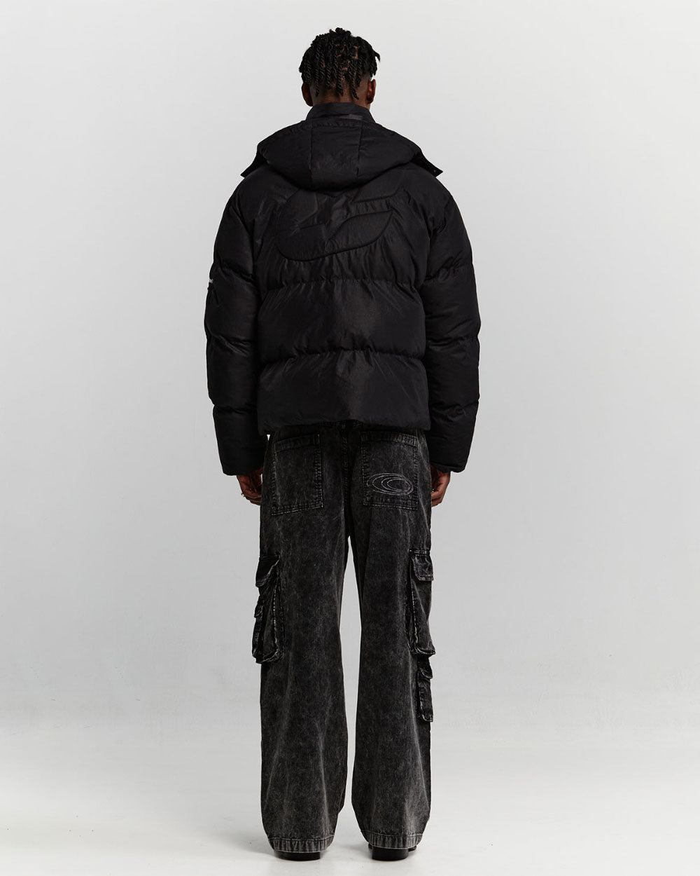 PUFFER JACKET RIPSTOP BLACK - COLD CULTURE