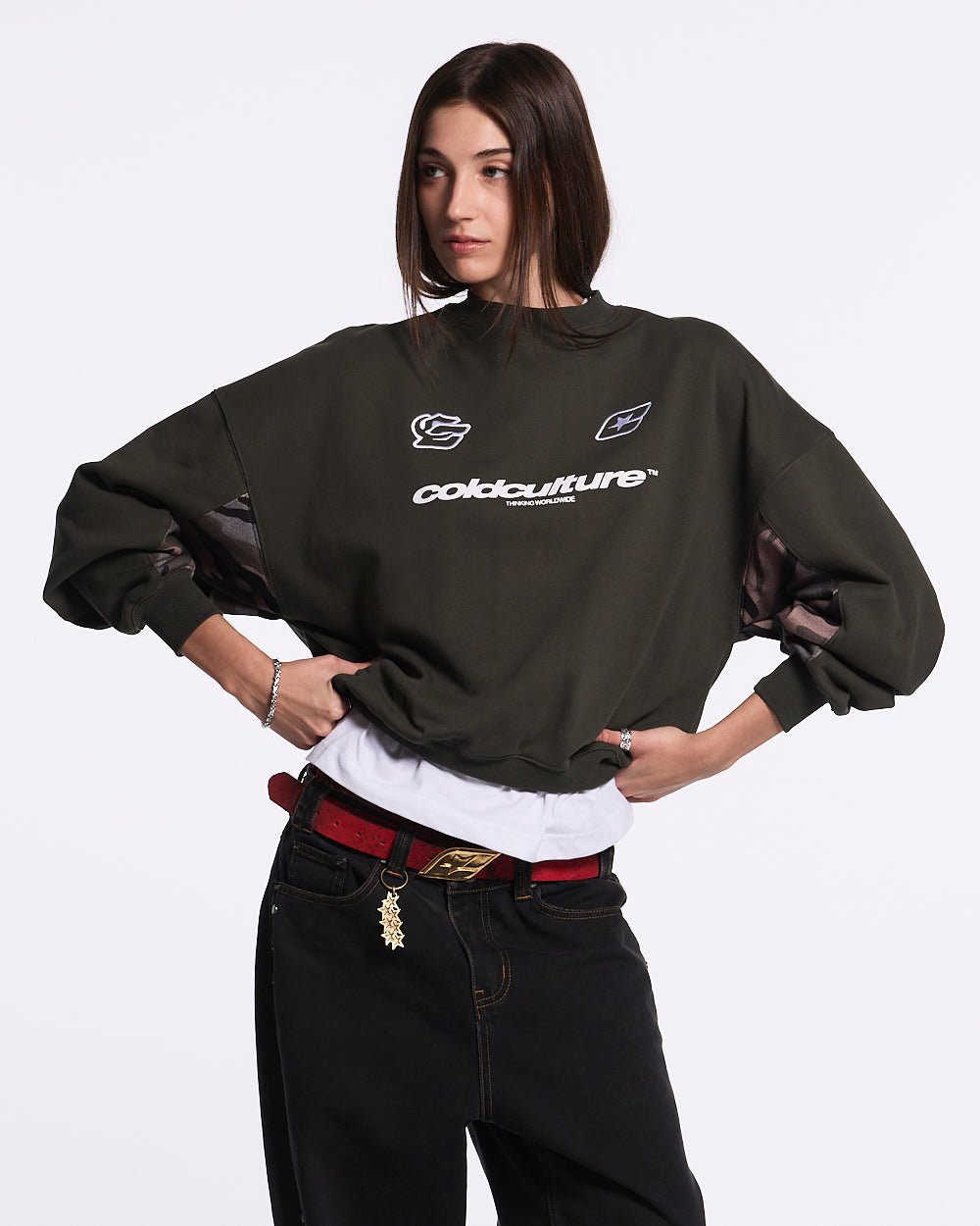RACING CREWNECK CAMO GREY - COLD CULTURE