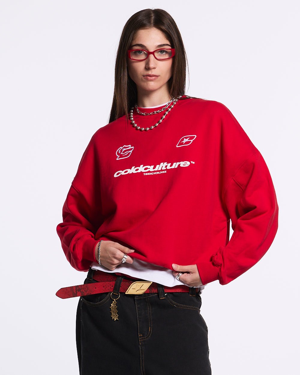 RACING CREWNECK RED - COLD CULTURE