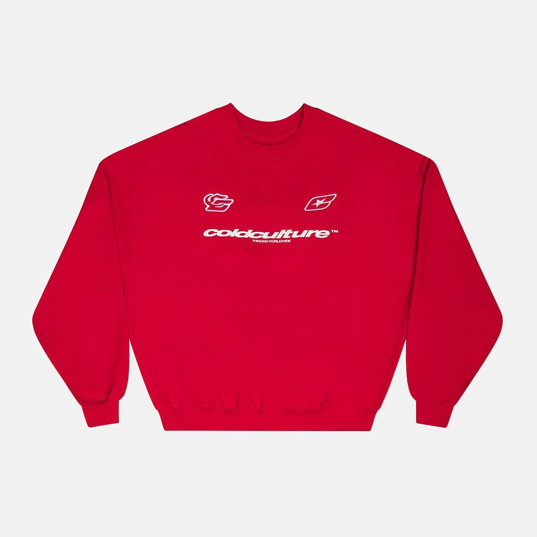RACING CREWNECK RED - Cold Culture