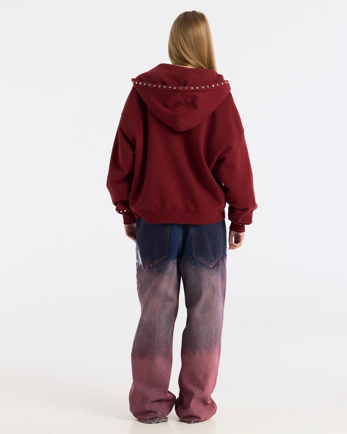 RAW ZIP HOODIE RED - Cold Culture