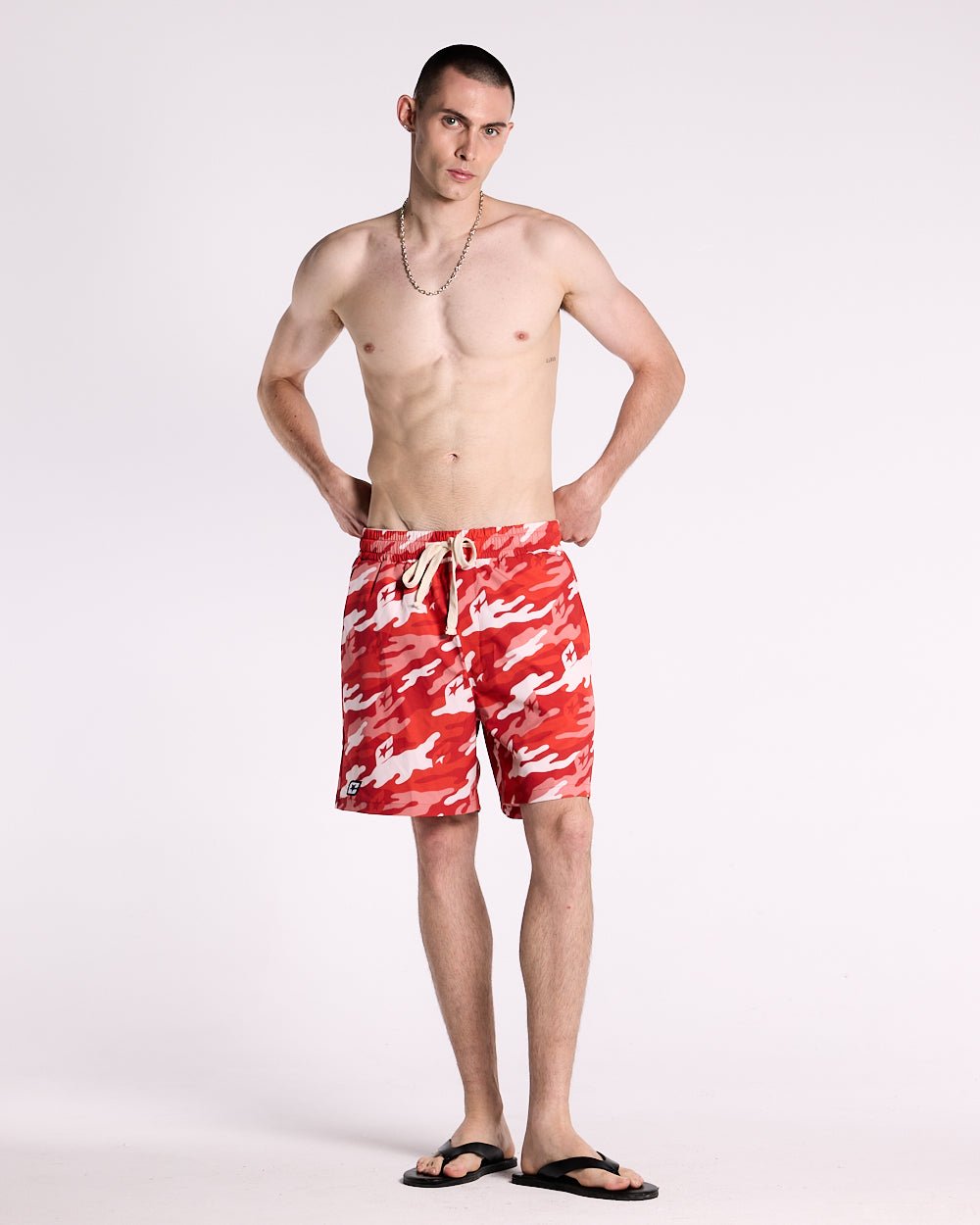 RED CAMO SWIM SHORT - COLD CULTURE