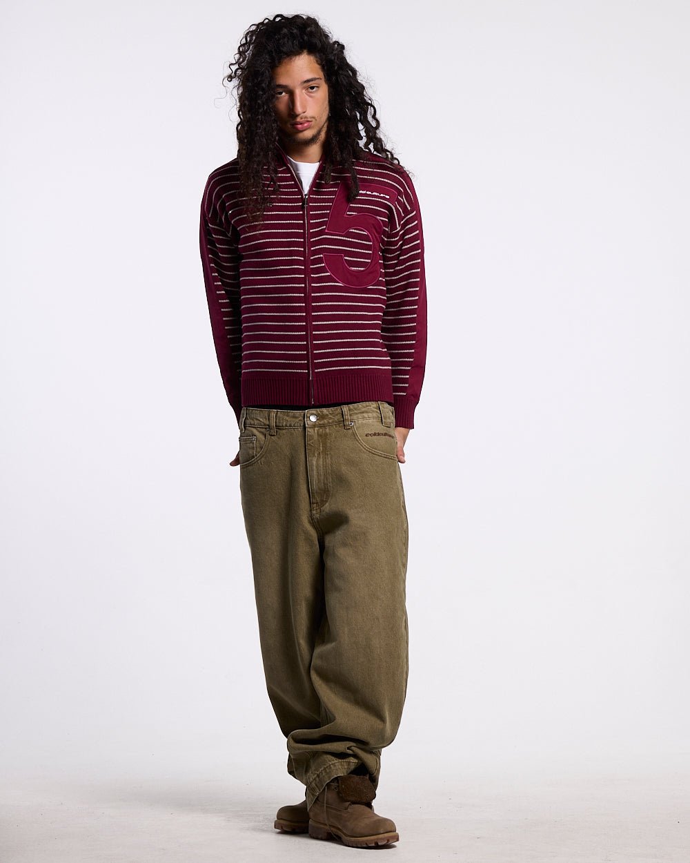 REDLINE KNIT BURGUNDY - Cold Culture