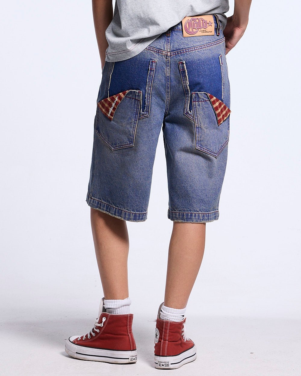REVIVAL V2 SHORTS MEDIUM DENIM - Cold Culture