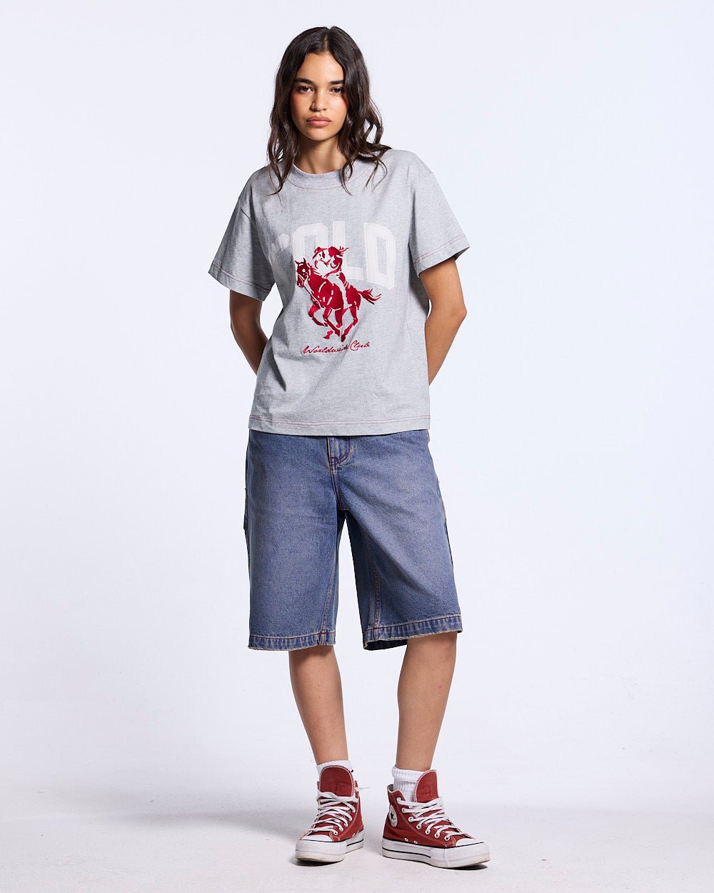 REVIVAL V2 SHORTS MEDIUM DENIM - Cold Culture