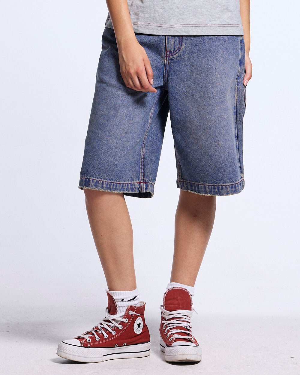 REVIVAL V2 SHORTS MEDIUM DENIM - Cold Culture