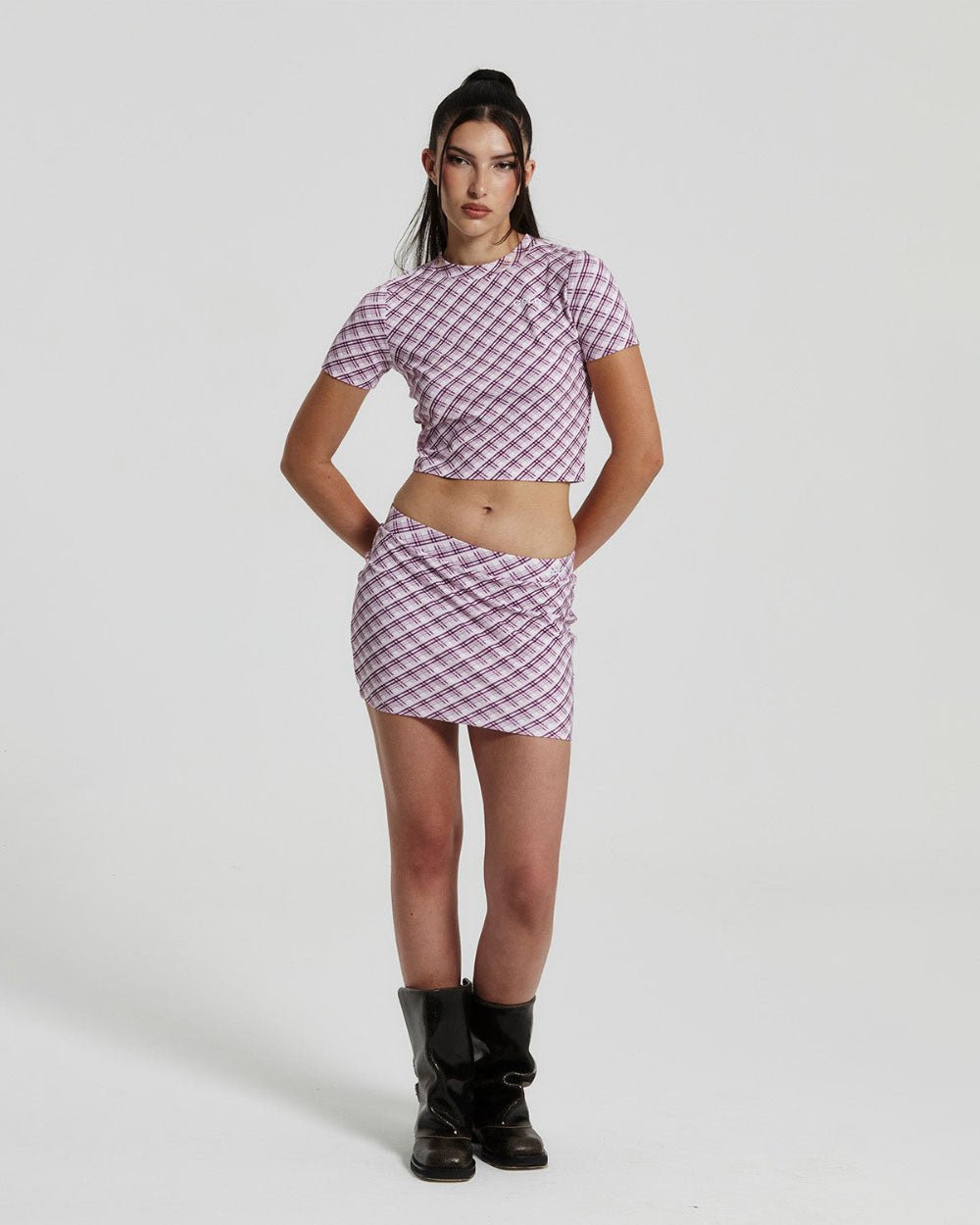 RHOMBUS SKIRT PINK - COLD CULTURE