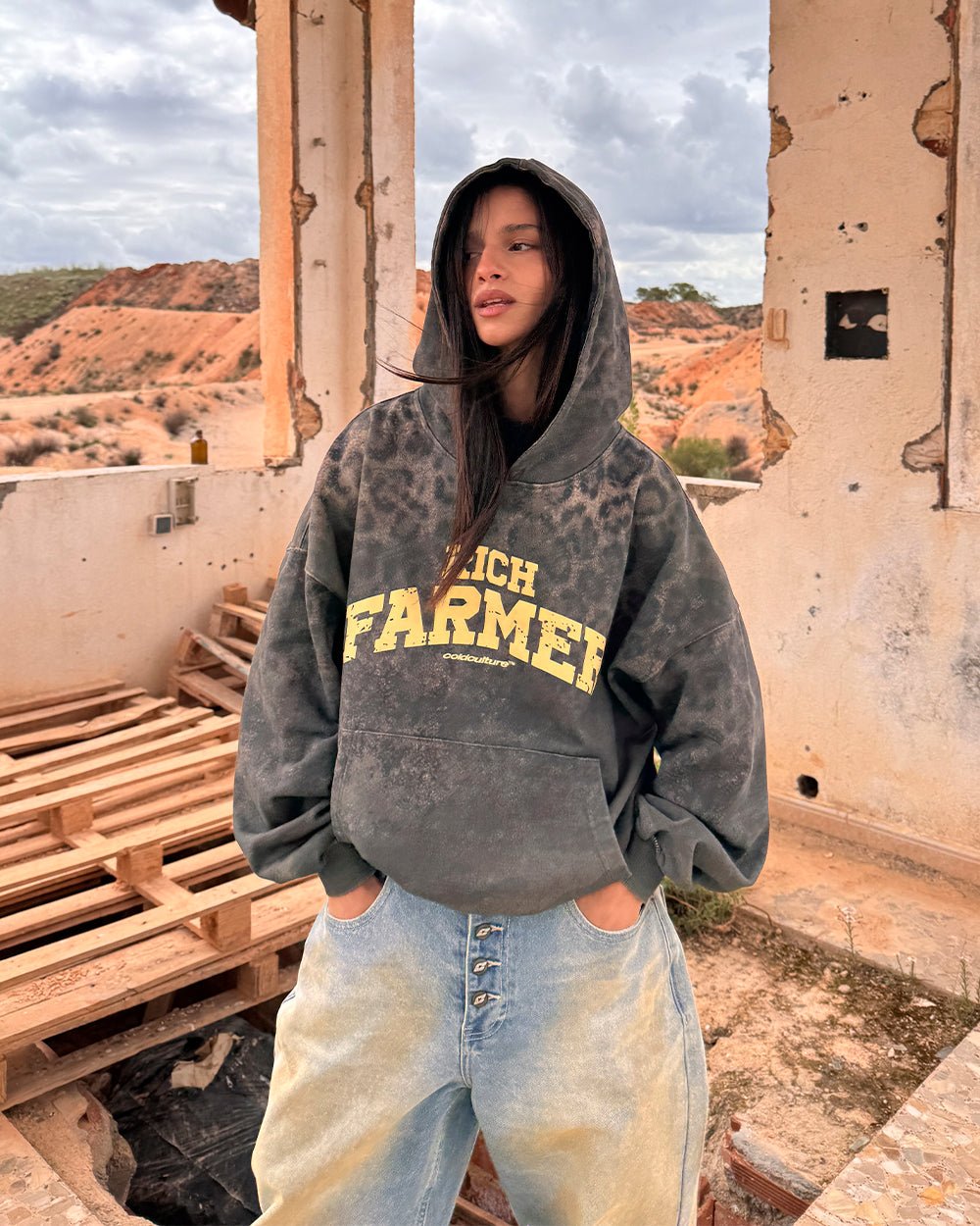 RICH FARMER HOODIE DARK GREY - Cold Culture