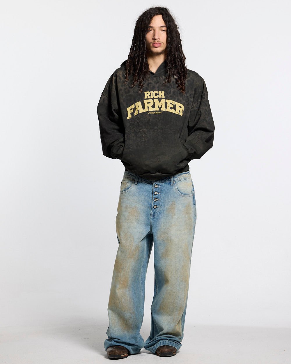 RICH FARMER HOODIE DARK GREY - Cold Culture