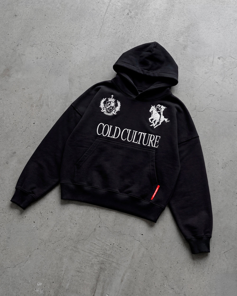 RIDING CLUB HOODIE BLACK - Cold Culture