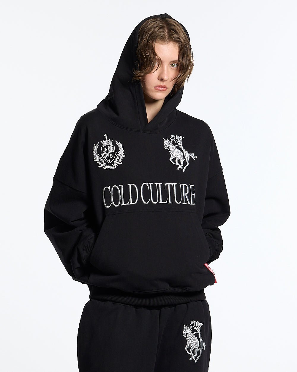 RIDING CLUB HOODIE BLACK - Cold Culture