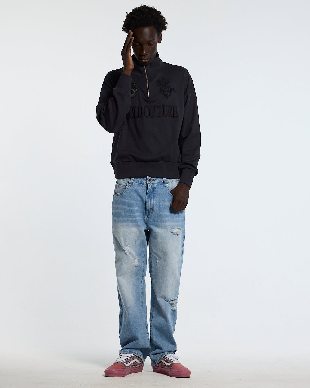 RIDING CLUB QUARTER ZIP DARK GREY - Cold Culture
