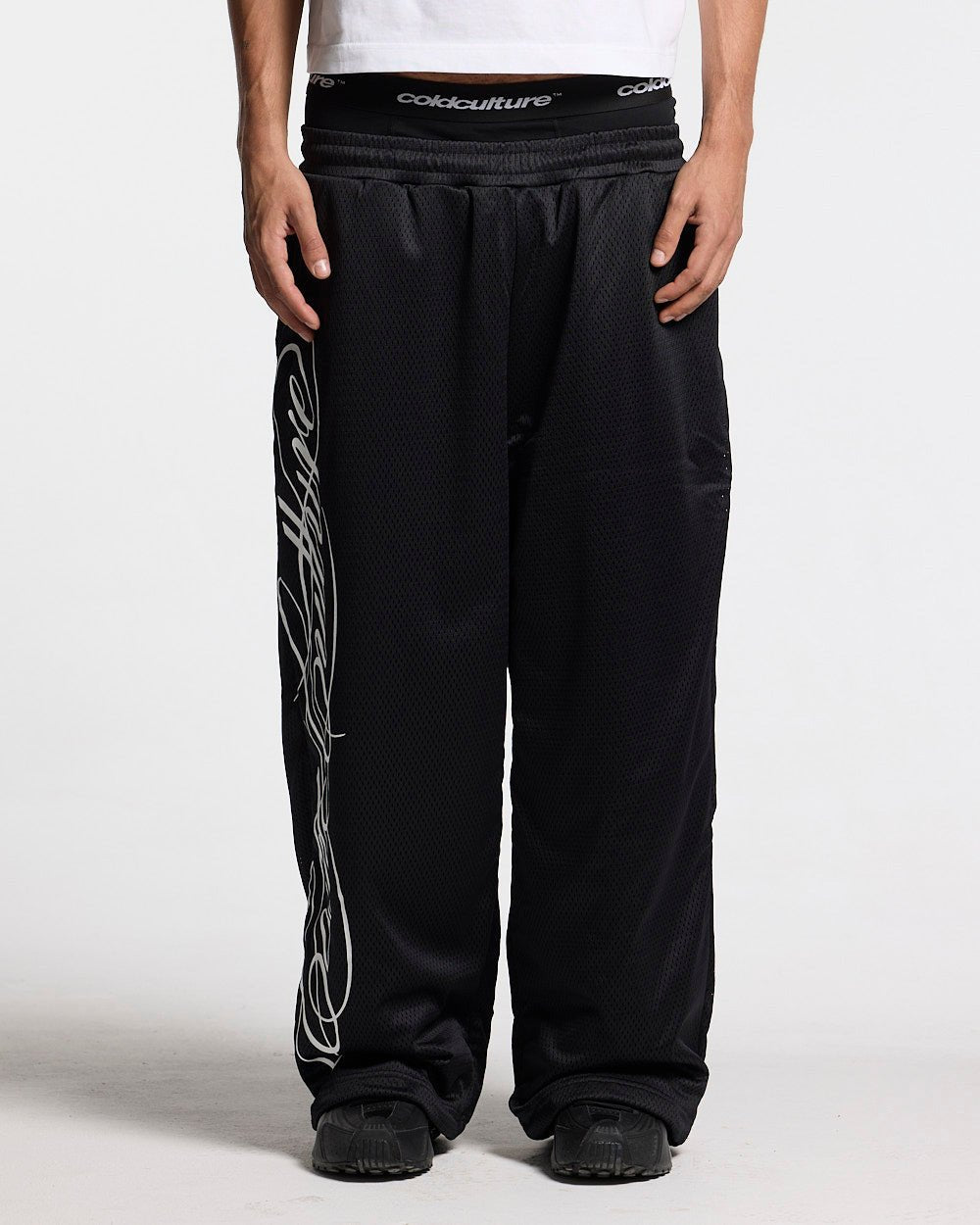 RIOT MESH SWEATPANTS BLACK - Cold Culture