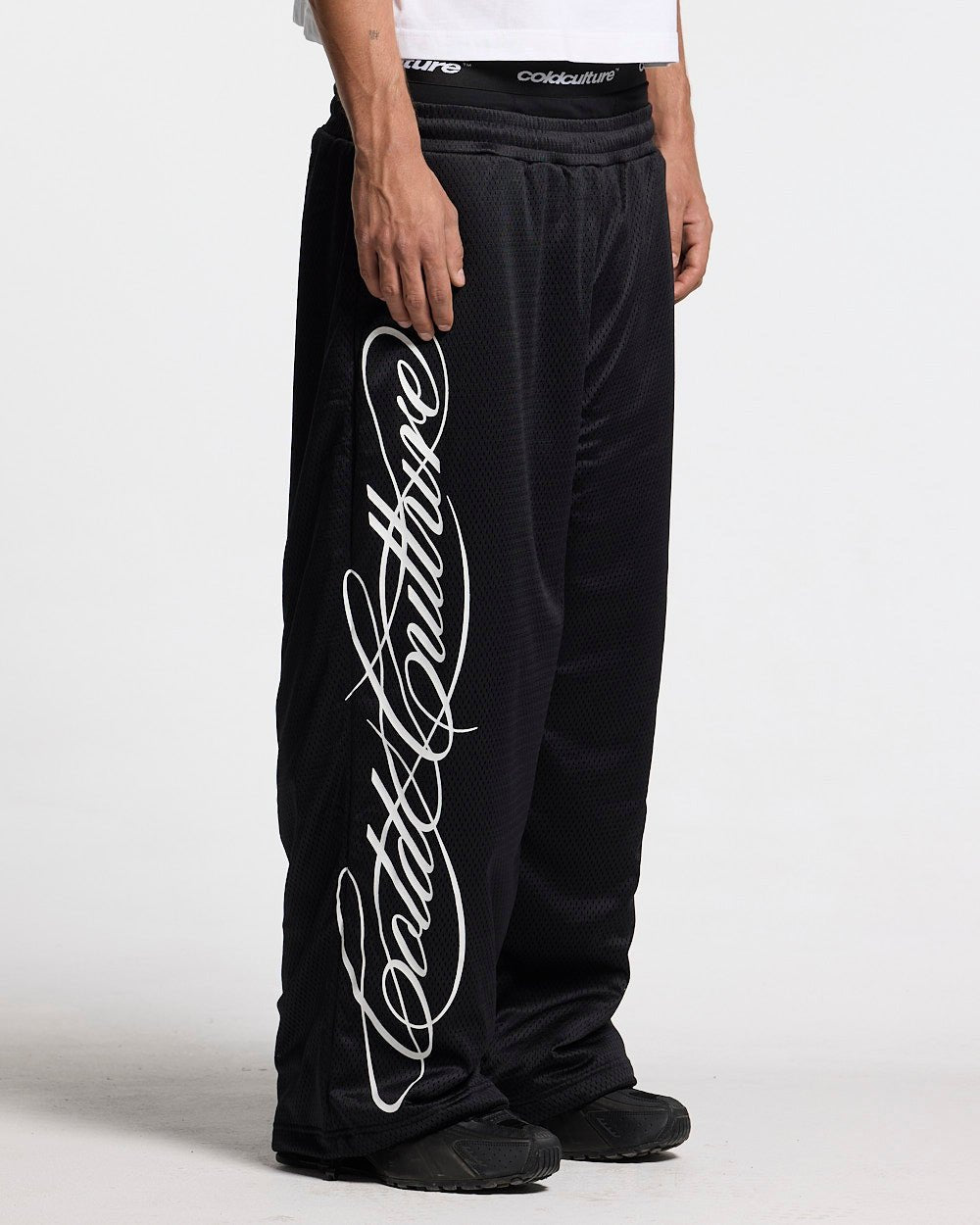 RIOT MESH SWEATPANTS BLACK - Cold Culture