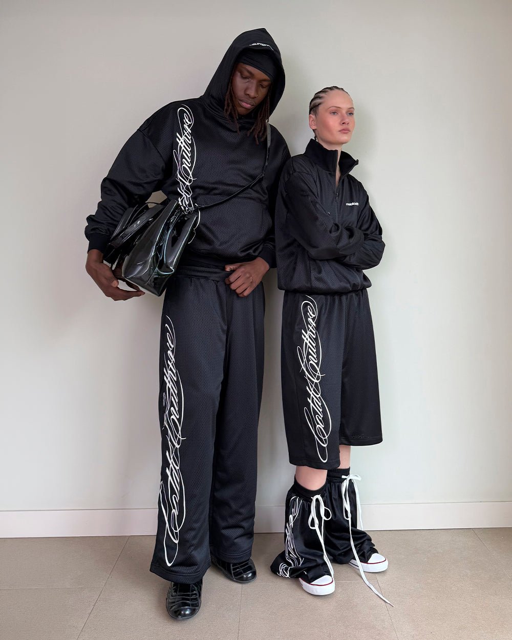 RIOT MESH SWEATPANTS BLACK - Cold Culture