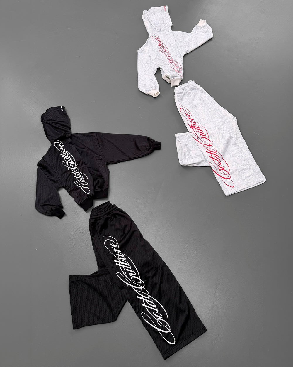 RIOT MESH SWEATPANTS WHITE - Cold Culture