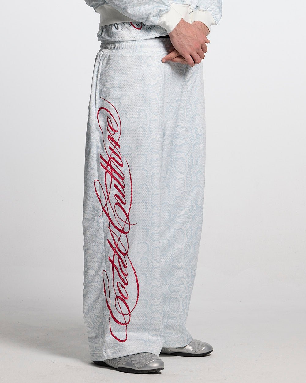 RIOT MESH SWEATPANTS WHITE - Cold Culture